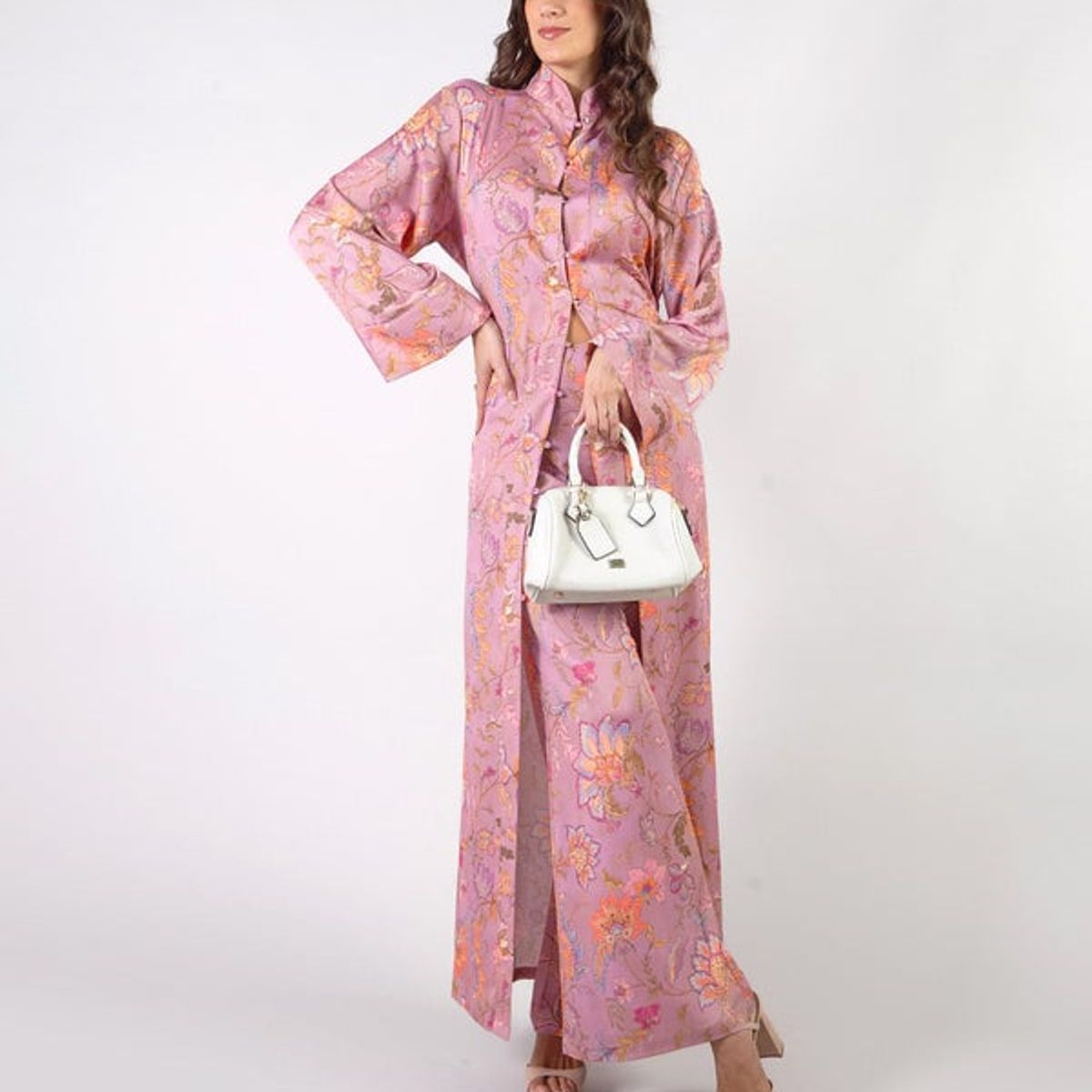 MICHELLE BELAU - AURORA - VESTIDO LARGO CUELLO NERU