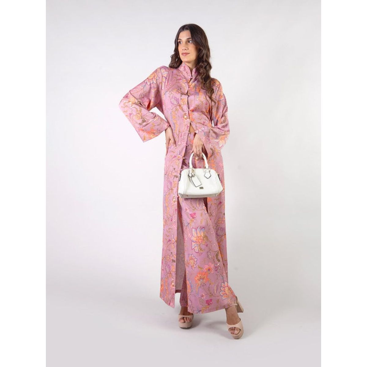 MICHELLE BELAU - AURORA - VESTIDO LARGO CUELLO NERU