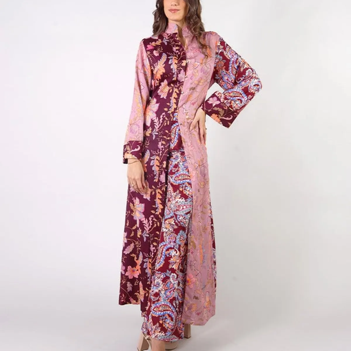 MICHELLE BELAU - AURORA - VESTIDO LARGO CUELLO NERU