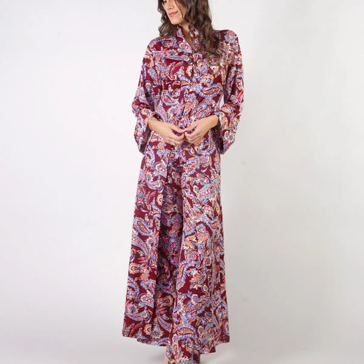 MICHELLE BELAU - AURORA - VESTIDO LARGO CUELLO NERU