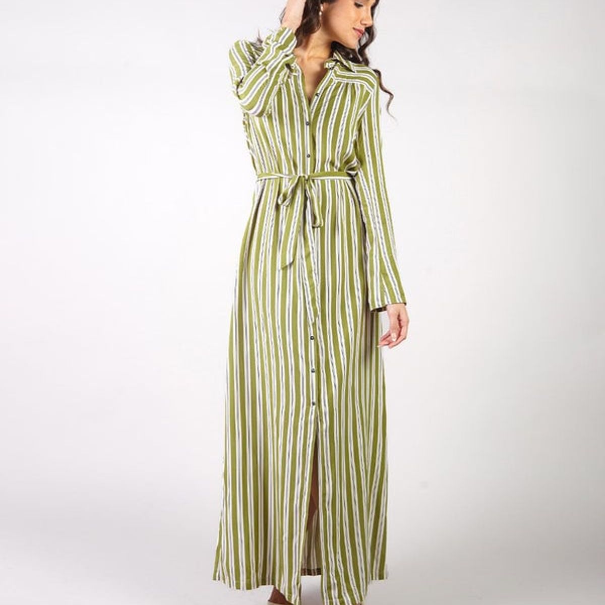 MICHELLE BELAU - ALMUDENA - VESTIDO CAMISERO MANGA LARGA A RAYAS