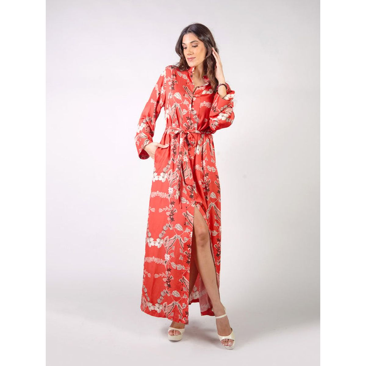 MICHELLE BELAU - OLIE - VESTIDO MANGA LARGA CON CINTURÓN