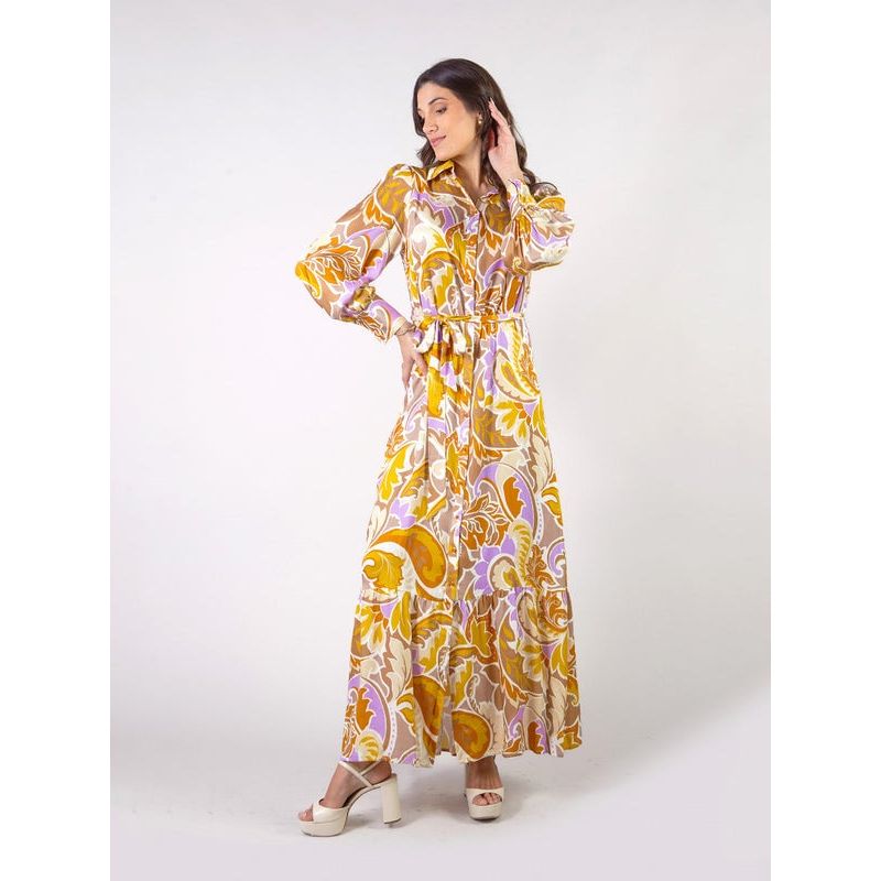 MICHELLE BELAU - RENEE - VESTIDO MANGA LARGA CAMISERO