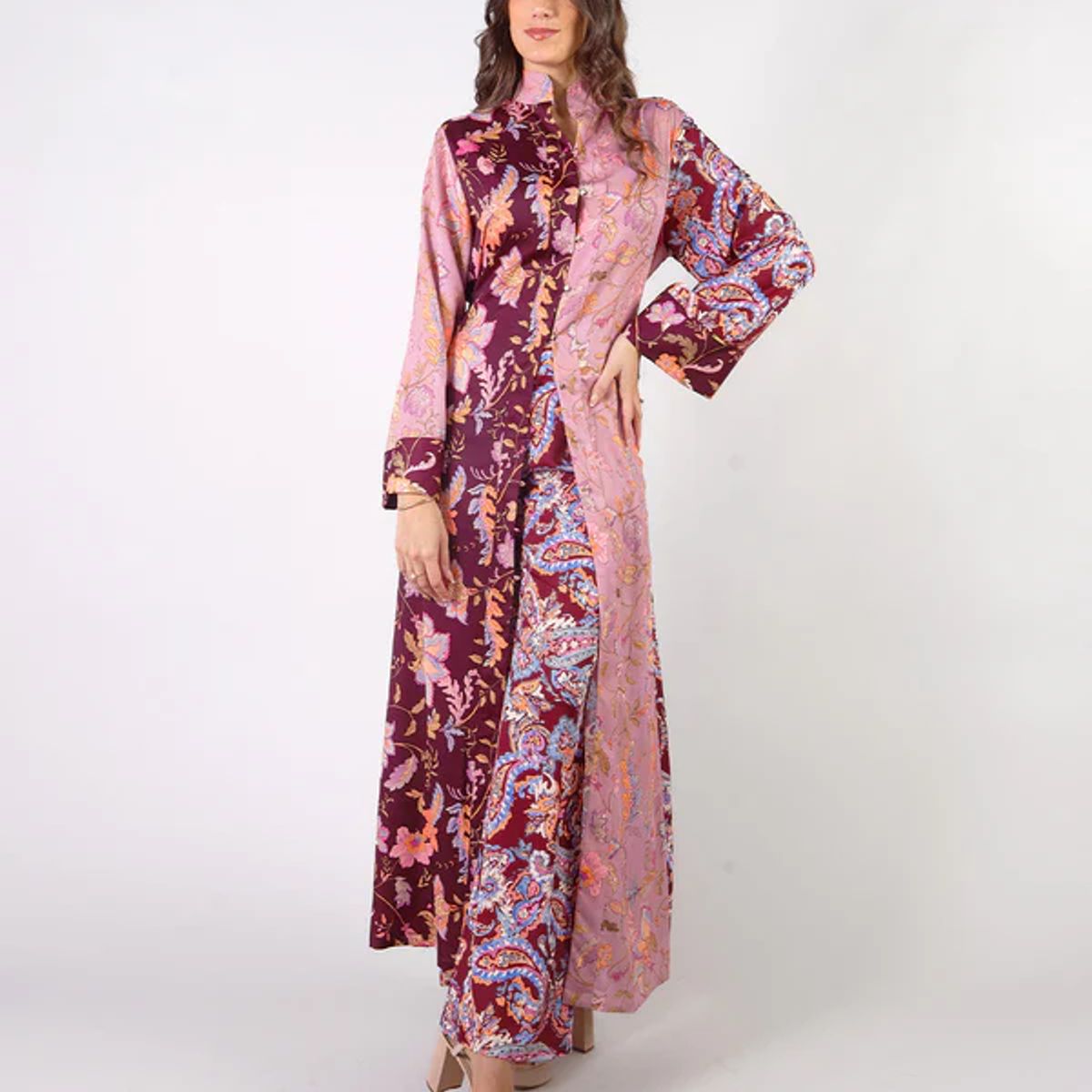 MICHELLE BELAU - AURORA - VESTIDO LARGO CUELLO NERU