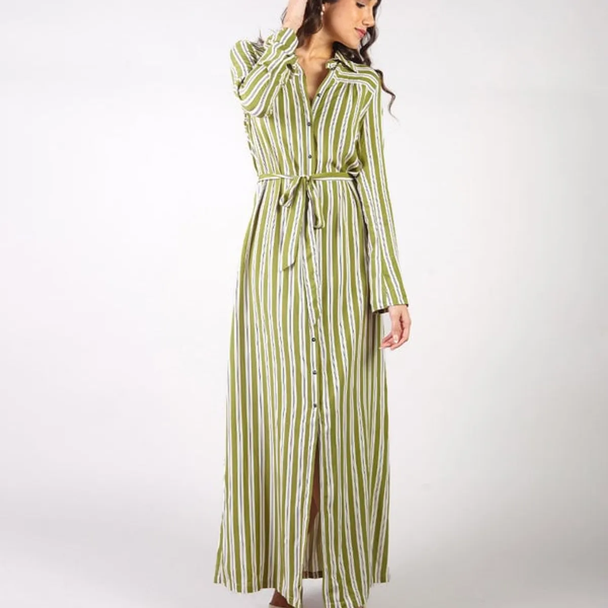 MICHELLE BELAU - ALMUDENA - VESTIDO CAMISERO MANGA LARGA A RAYAS