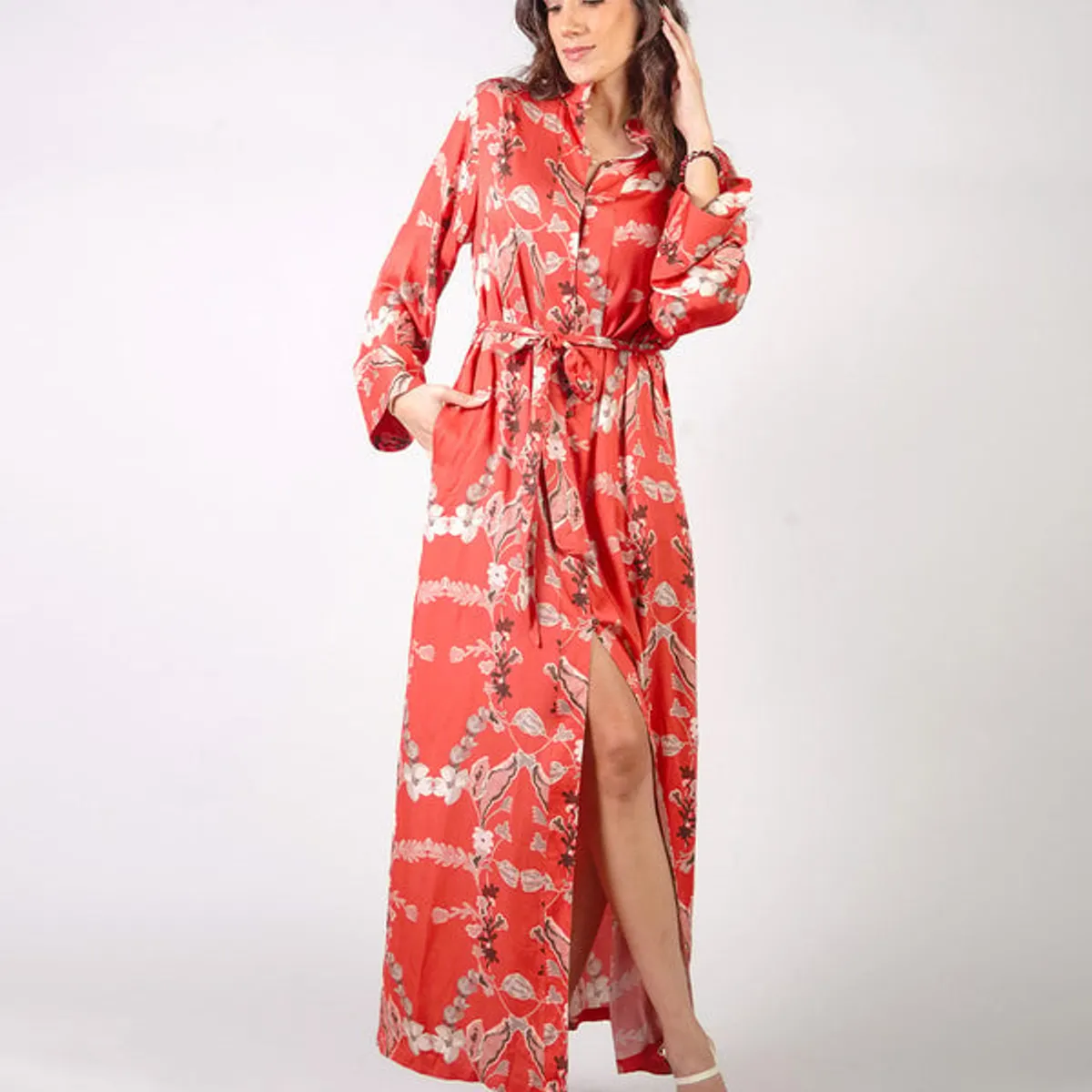 MICHELLE BELAU - OLIE - VESTIDO MANGA LARGA CON CINTURÓN