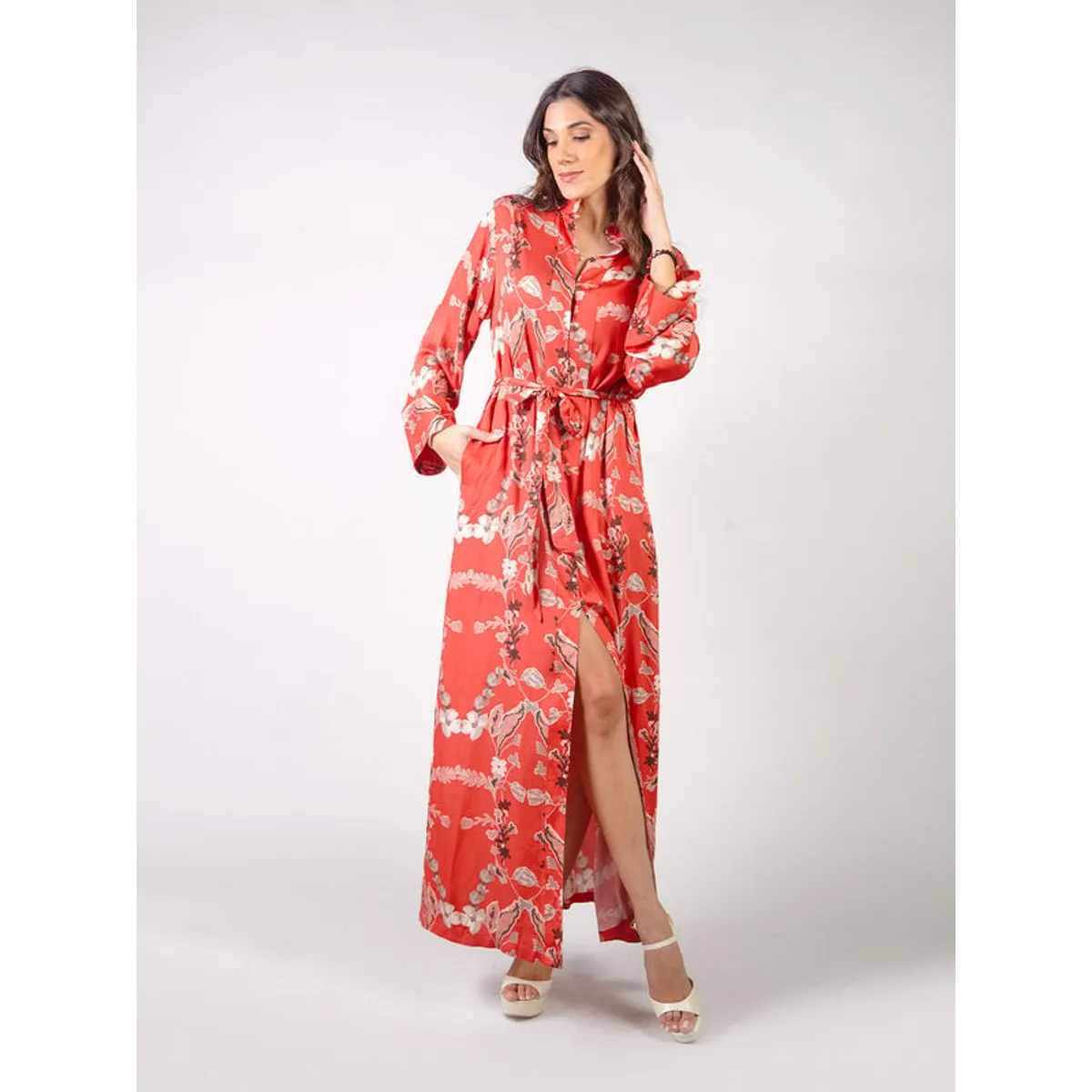 MICHELLE BELAU - OLIE - VESTIDO MANGA LARGA CON CINTURÓN