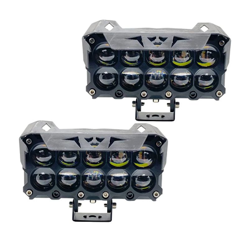 GENERICO - Faro Explorador Ultra potente 10 Lupas Dual  Auto Moto