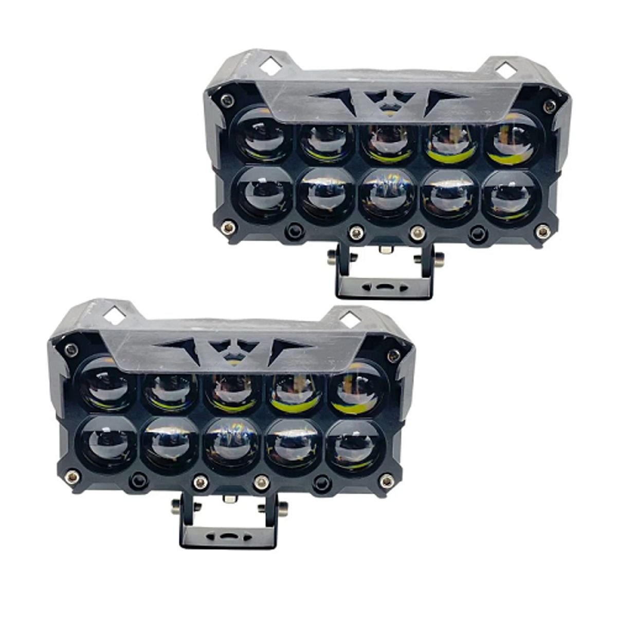 GENERICO - Faro Explorador Ultra potente 10 Lupas Dual Auto Moto