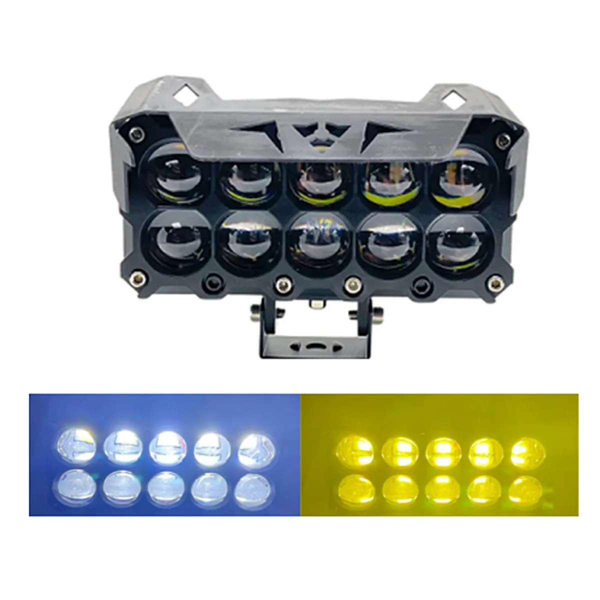 GENERICO - Faro Explorador Ultra potente 10 Lupas Dual Auto Moto