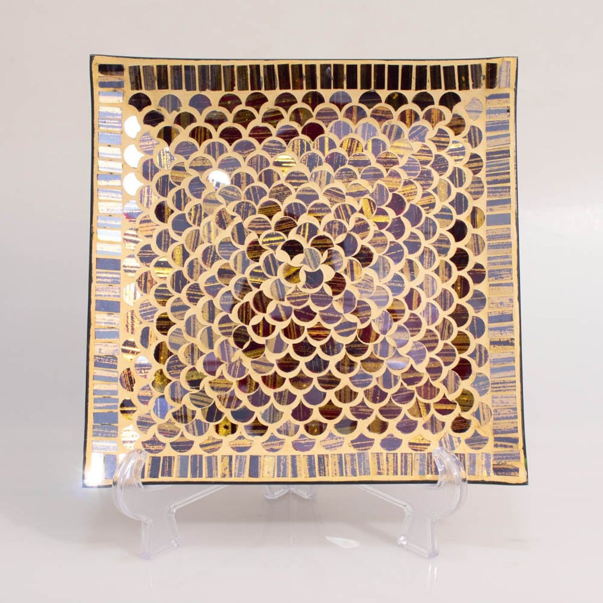 PANADECOR - Centro De Mesa Cuadrado Panadecor Cerámica Marrón 30Cm