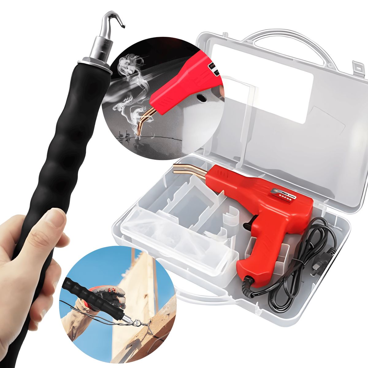 ROSH - Gancho Atador de Alambre + Soldador de Plástico Multiuso