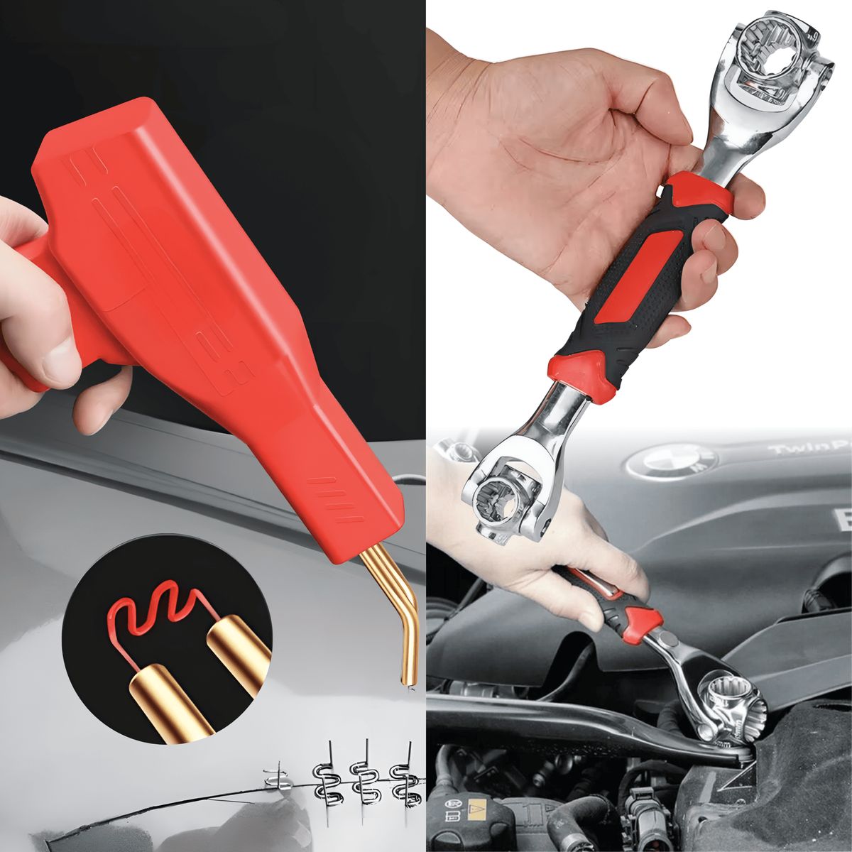 ROSH - Soldador de Plástico + Llave 48 en 1 Multiuso Premium