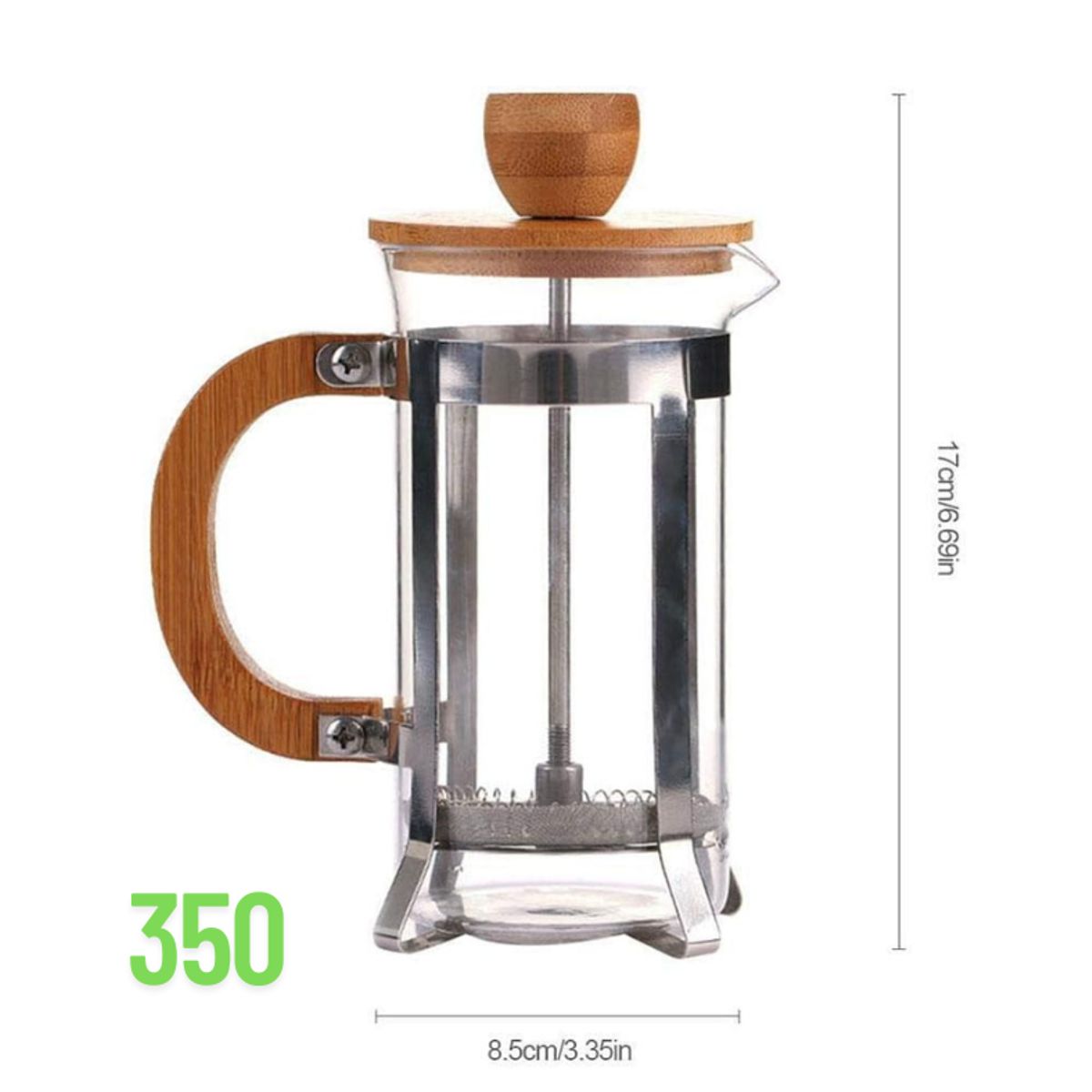 GENERICO - Cafetera prensa BAMBU 350 cc