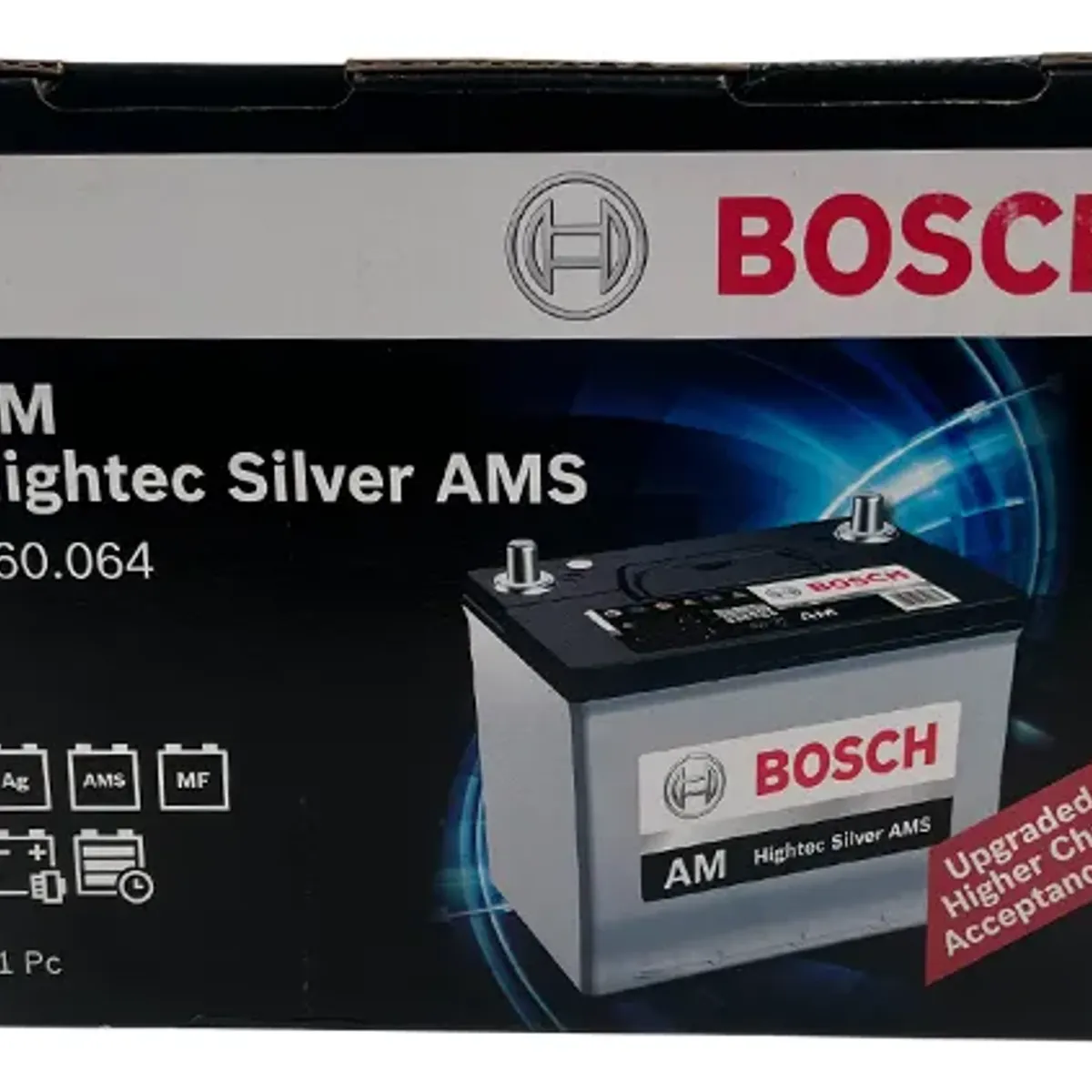 BOSCH - Batería Bosch AMS 560.064 13 Placas 60Ah/640A Para Volkswagen, Peugeot Y Más