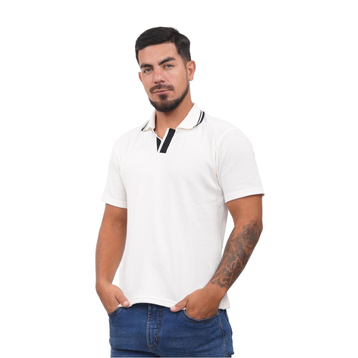 J JERAOUS - POLO CAMISERO JERAOUS LEGER MANGA CORTA Perla