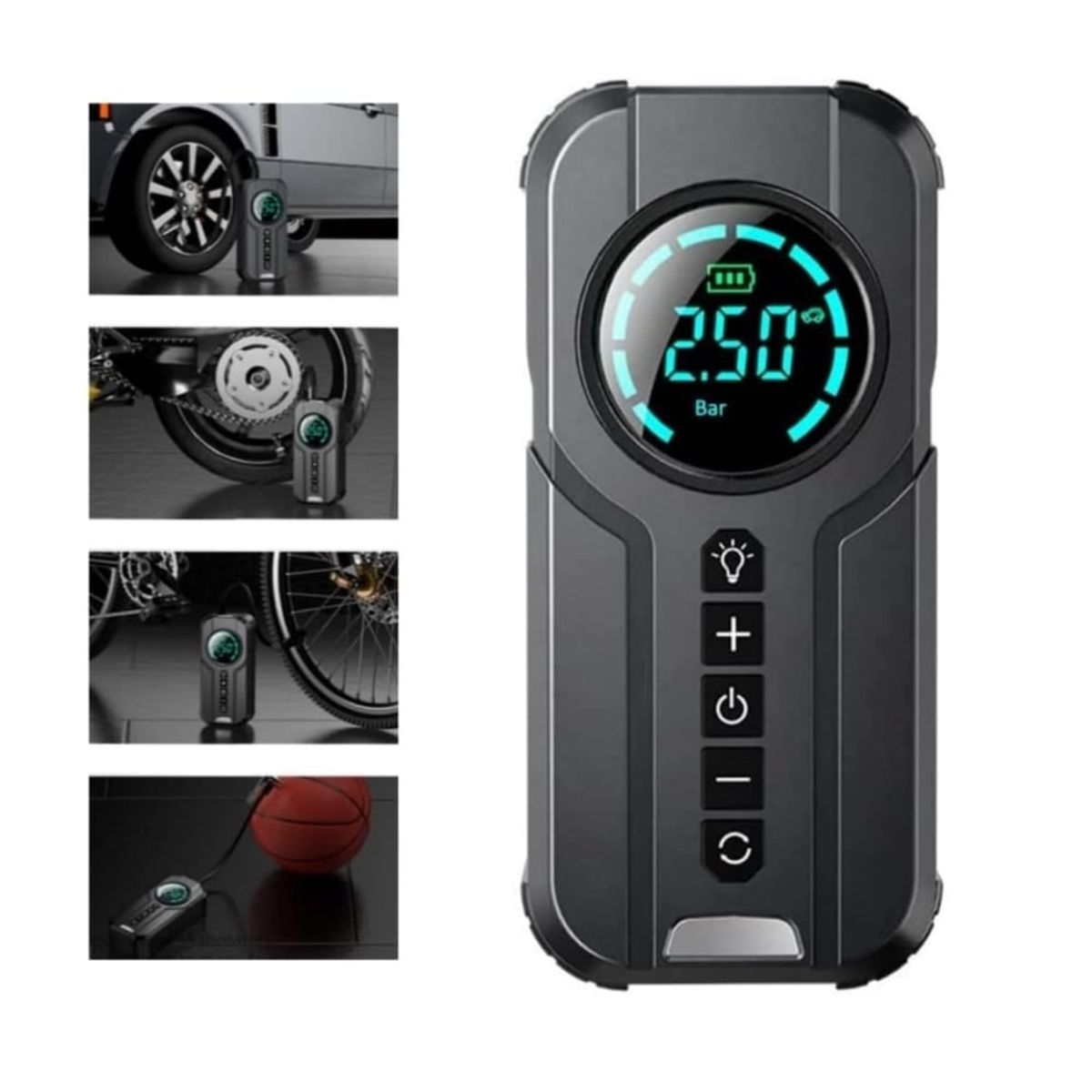 SEISA - Arrancador Bateria Inflador de Llanta de Auto Portatil