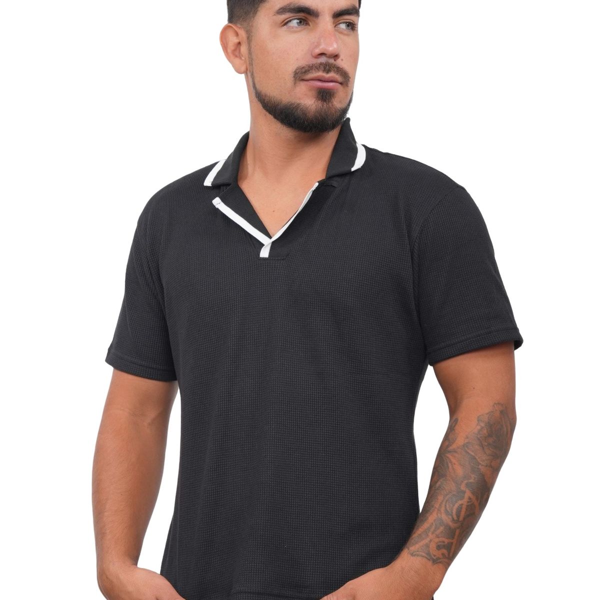 J JERAOUS - POLO CAMISERO JERAOUS VALOIS MANGA CORTA Negro