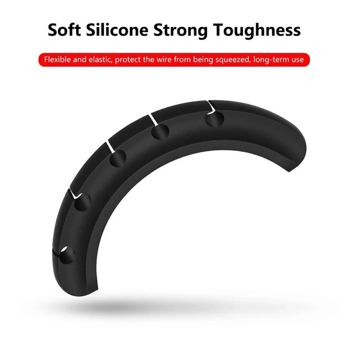 GENERICO - Organizador de cables adhesivo para escritorio computador