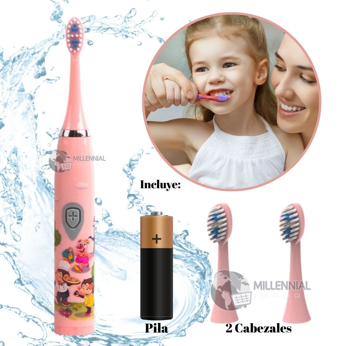 GENERICO - Cepillo de Dental Ultrasónico para Niña