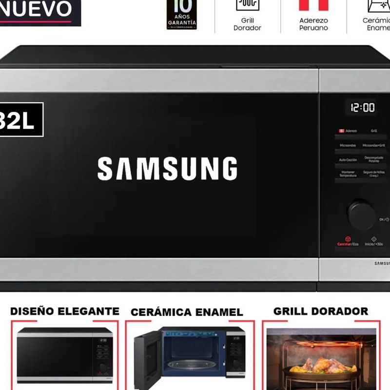 SAMSUNG - HORNO MICROONDAS SAMSUNG MG32J5133AM 32L