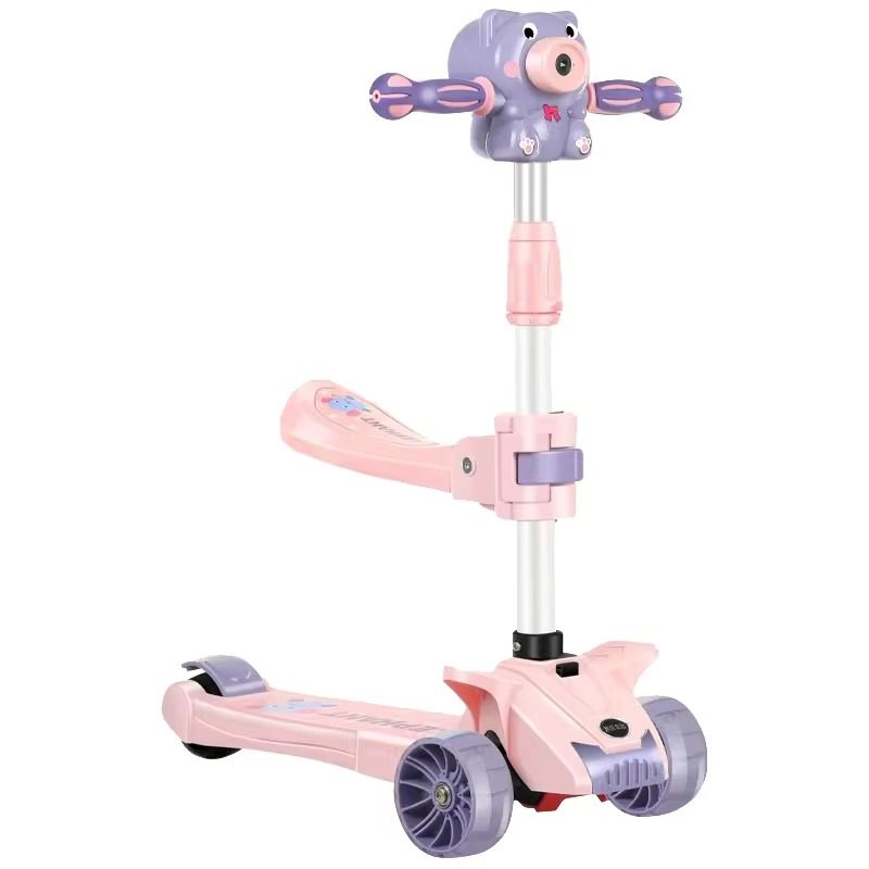 GENERICO - Scooter Burbujero Musical Luces Led Rosado