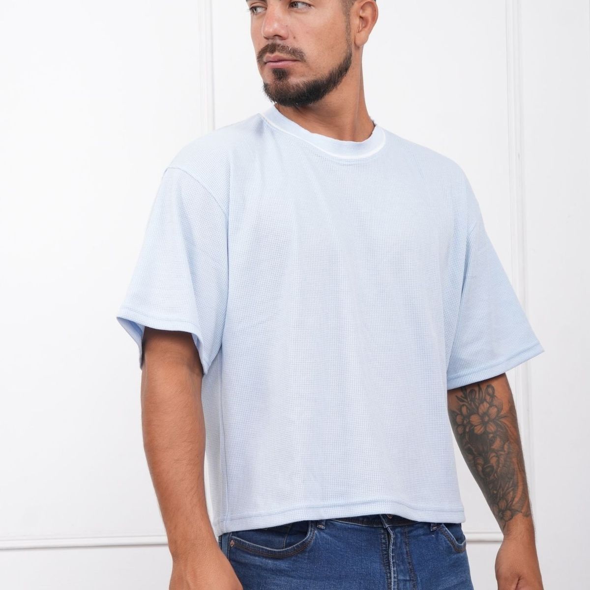 J JERAOUS - POLO BOXY JERAOUS NEO FIT MANGA CORTA Celeste