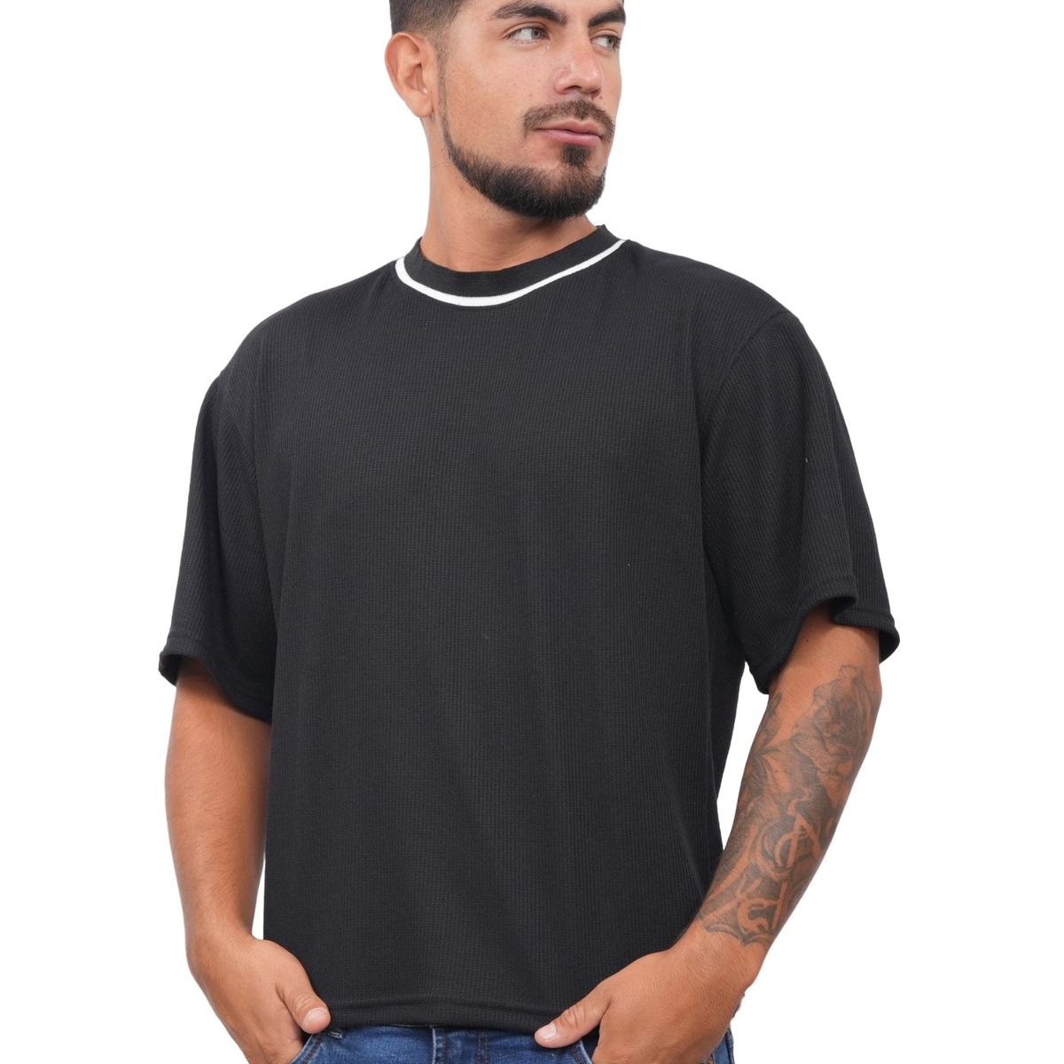 J JERAOUS - POLO BOXY JERAOUS NEO FIT MANGA CORTA Negro