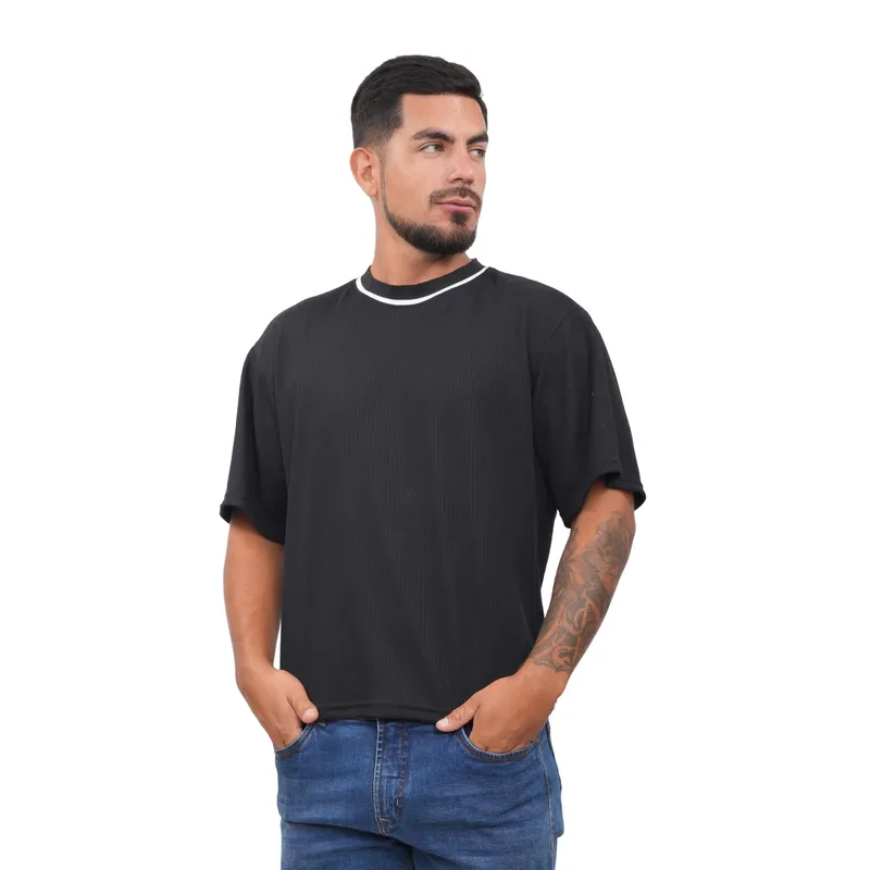 J JERAOUS - POLO BOXY JERAOUS NEO FIT MANGA CORTA Negro