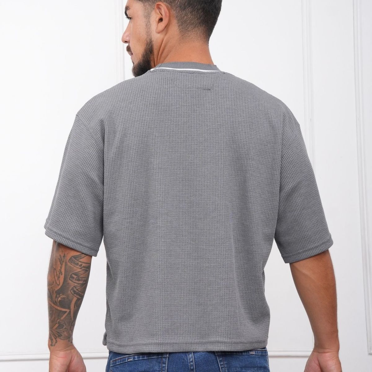 J JERAOUS - POLO BOXY JERAOUS NEO FIT MANGA CORTA Gris