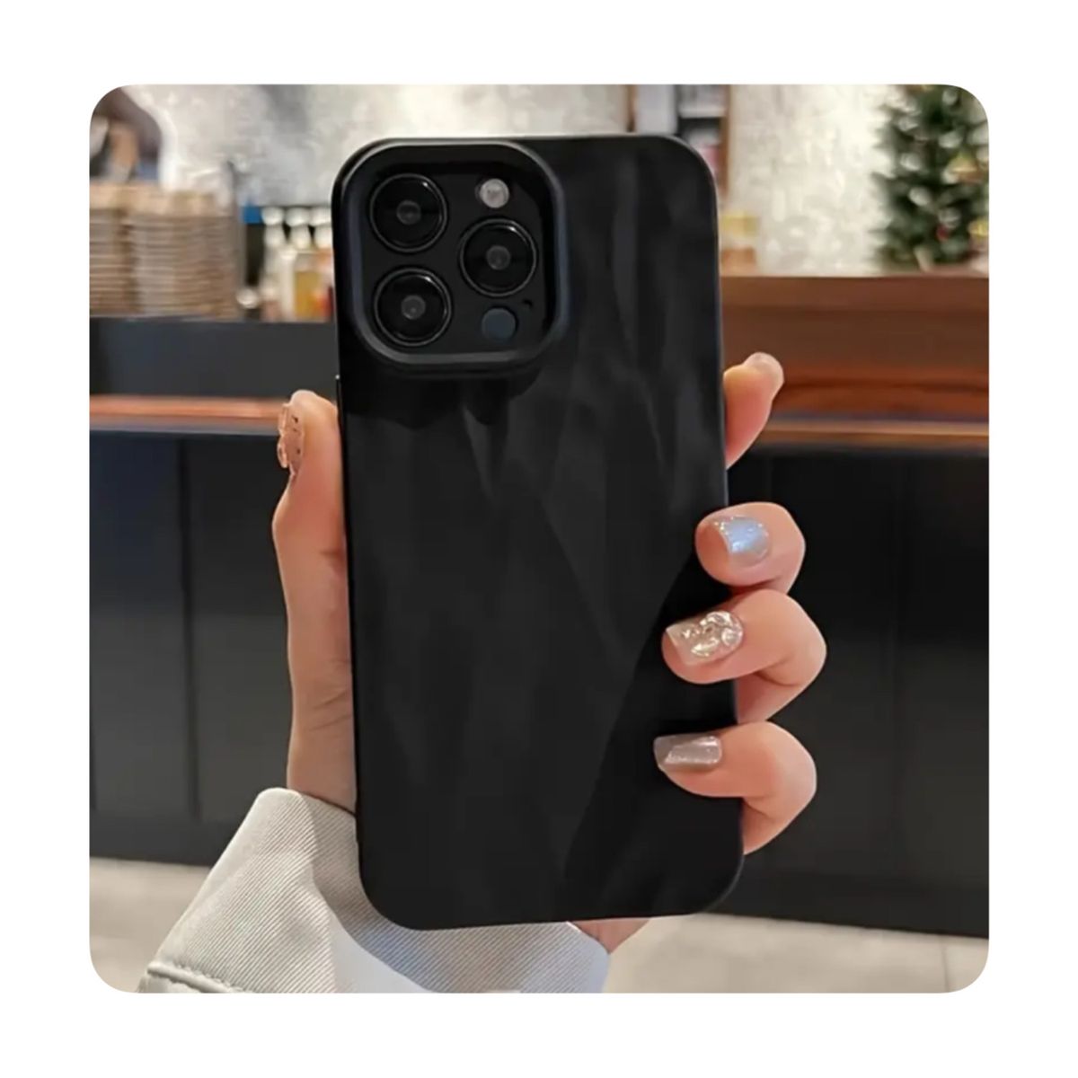 GENERICO - Case Negro Con Diseño - Iphone 14 Pro