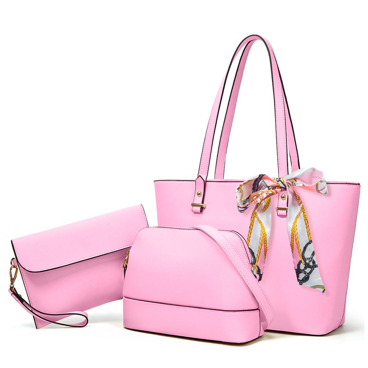 KELLER - Cartera para Mujer 3 Piezas Elegante Rosado 08G