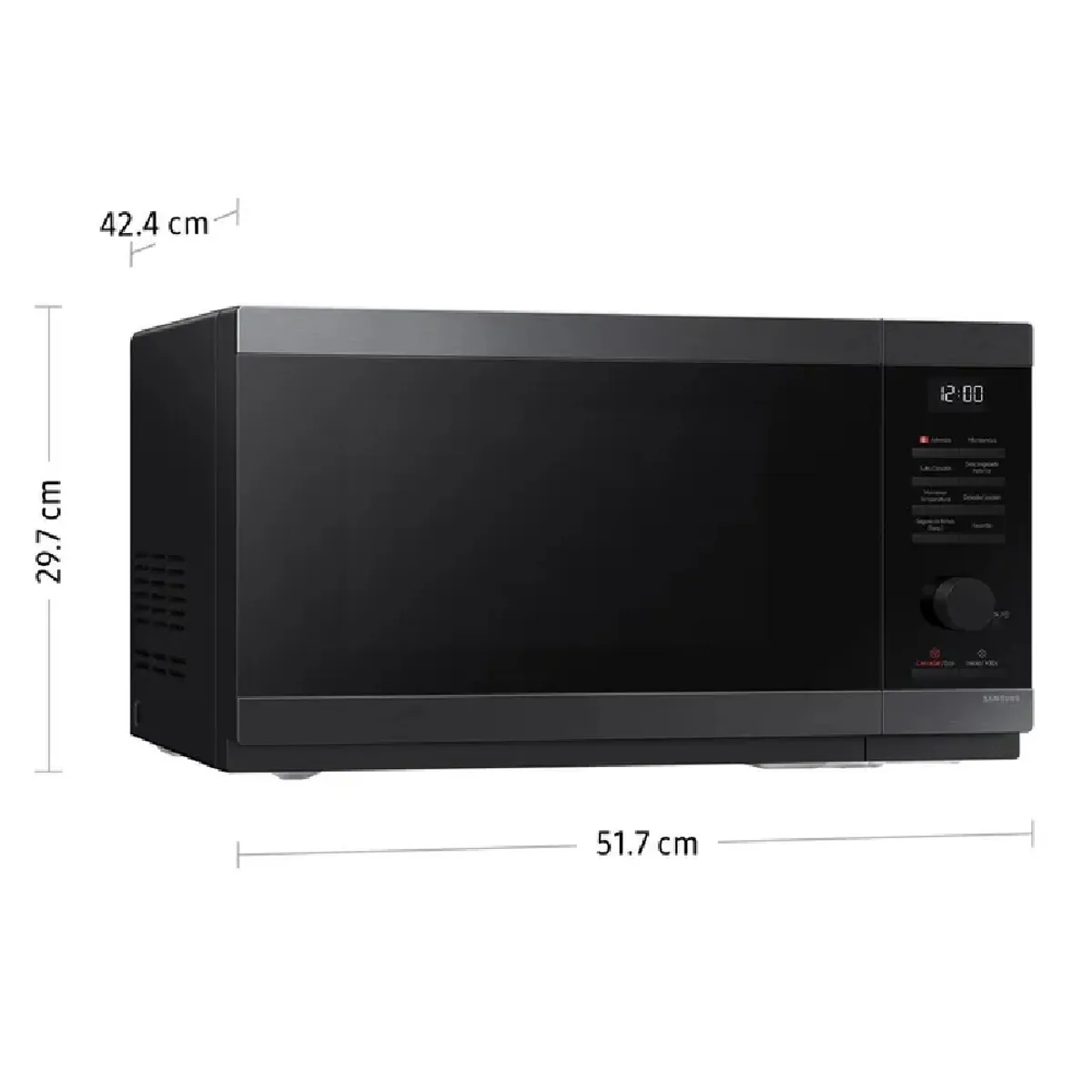 SAMSUNG - Microondas Samsung 32L Acero Inoxidable Negro - MS32DG4504AGPE