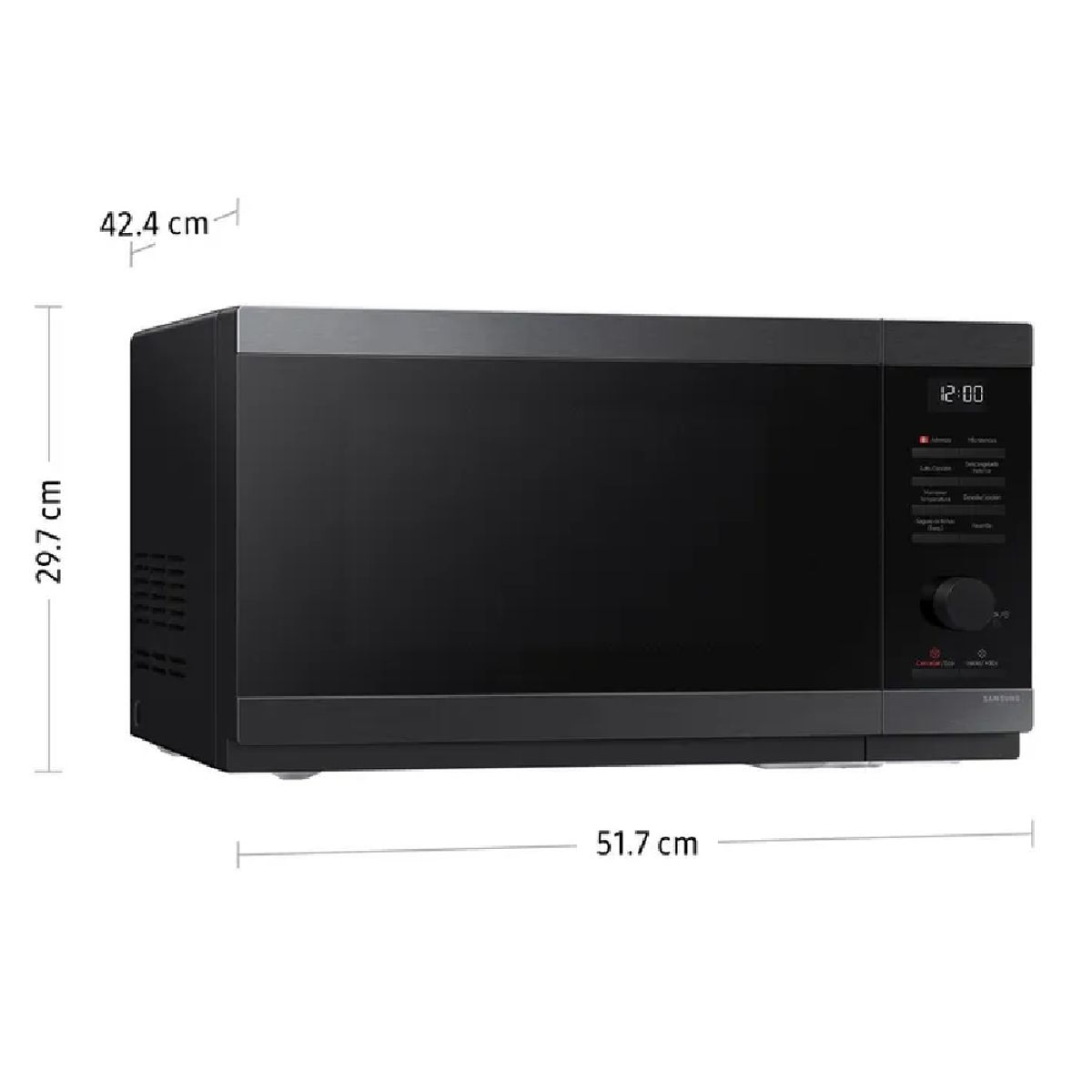 SAMSUNG - Microondas Samsung 32L Acero Inoxidable Negro - MS32DG4504AGPE