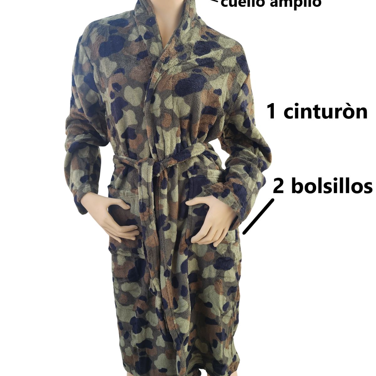 GENERICO - Toallas suave con bolsillo - verde oscuro