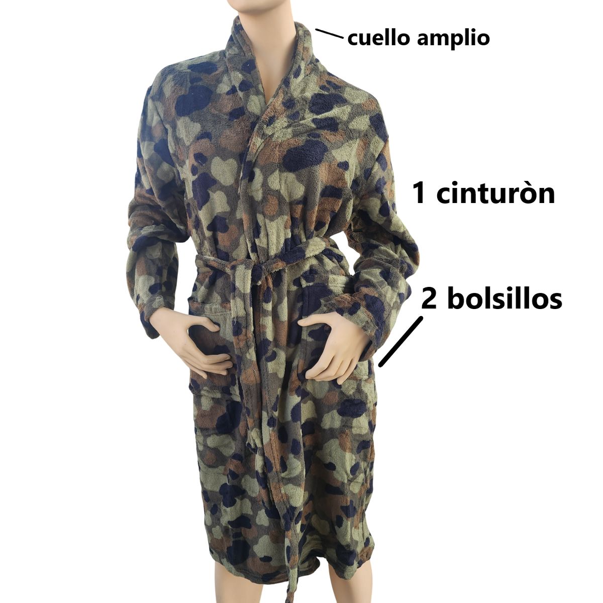 GENERICO - Toallas suave con bolsillo - verde oscuro