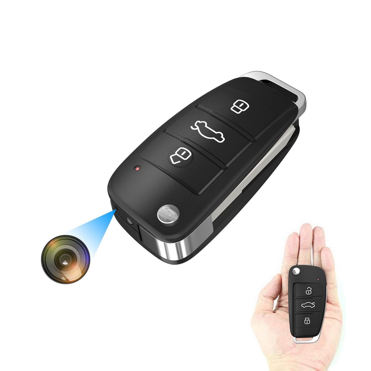 NEO DIGITAL - Cámara Espía 1080p FULL HD con Infrarojo mod llavero de auto S820