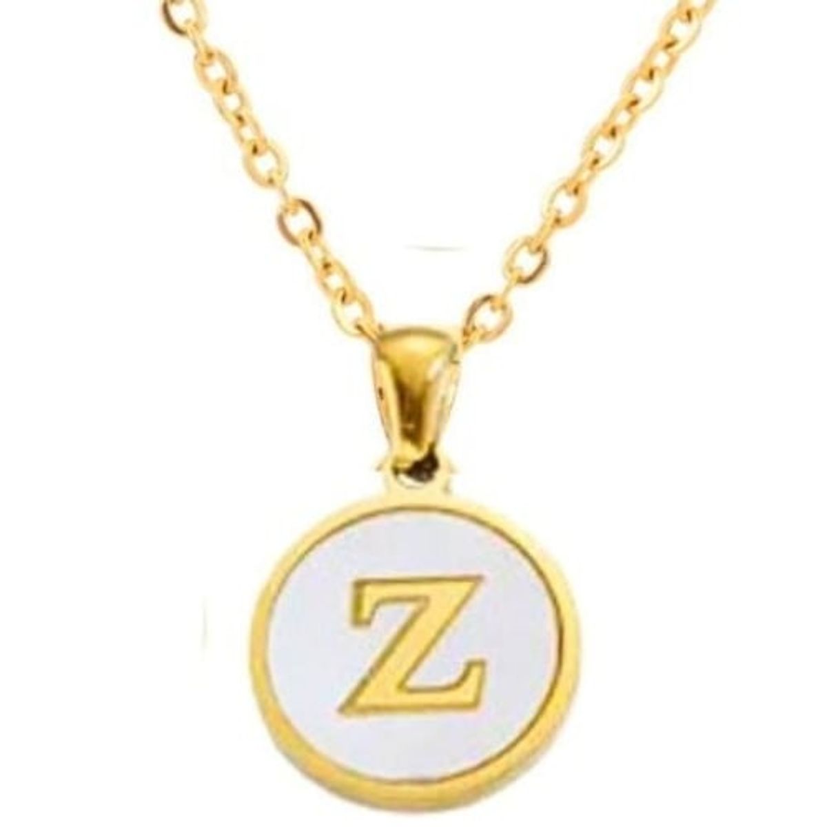 GENERICO - Collar Inicial Nácar  letra Z