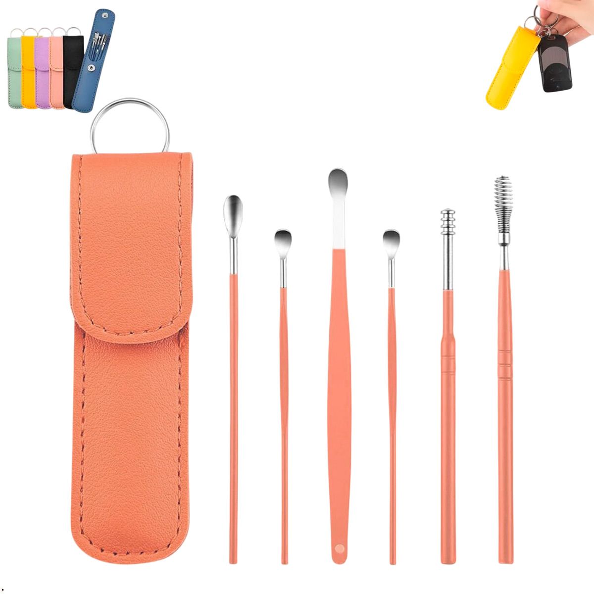 GENERICO - Set 6 De Acero Para Limpieza Oido Pack X 2 Unid