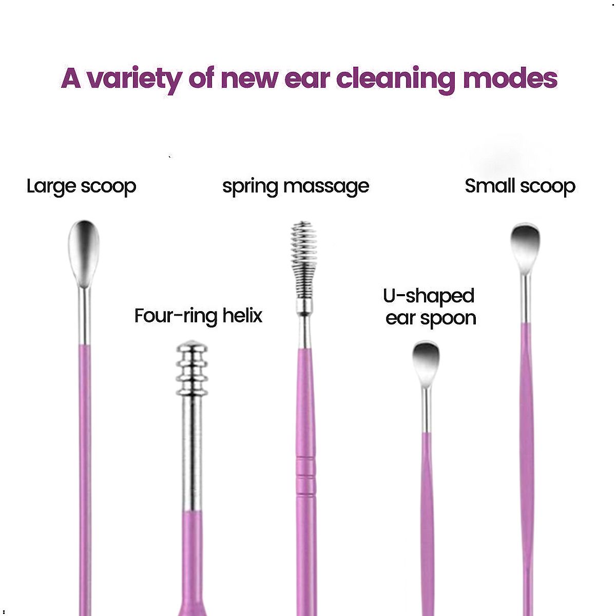 GENERICO - Set 6 De Acero Para Limpieza Oido Pack X 2 Unid