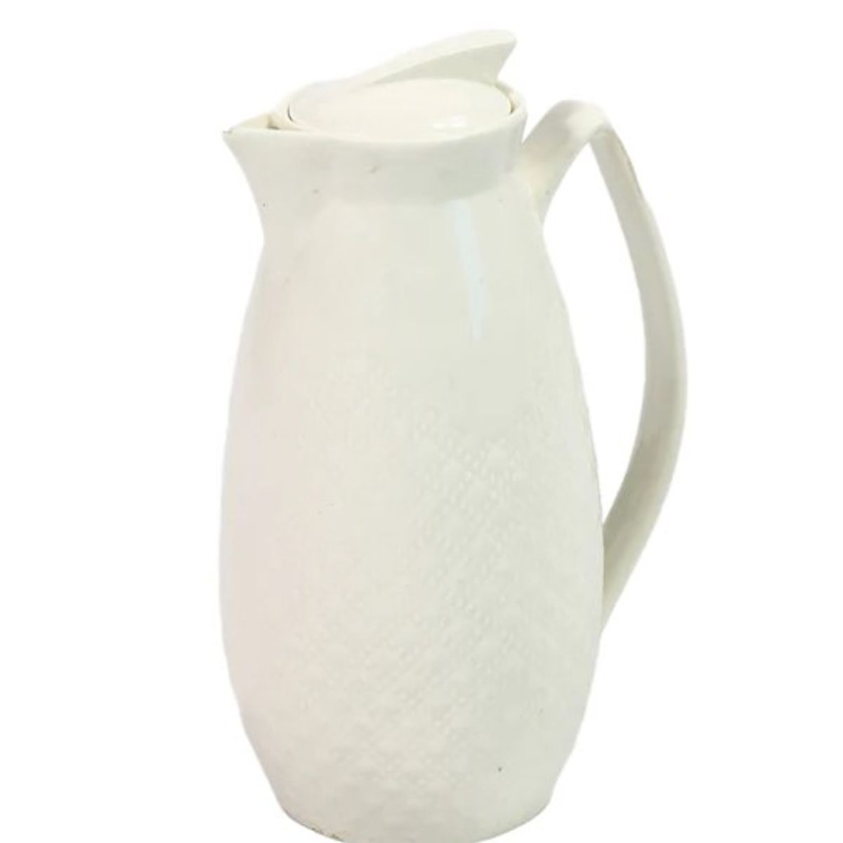 GENERICO - Jarra de Té en Ceramica Blanca Ladrada