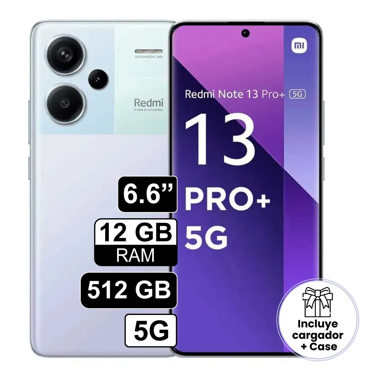 REDMI - Celular Xiaomi Redmi Note 13 Pro Plus 5G 6.6" Pulg 12GB RAM 512GB 200MP Lila