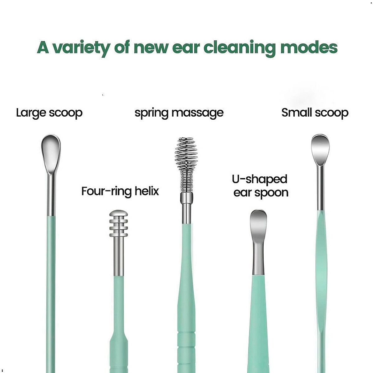 GENERICO - Limpiador Oido Set 6 Herramientas De Acero Pack X 2 Unid