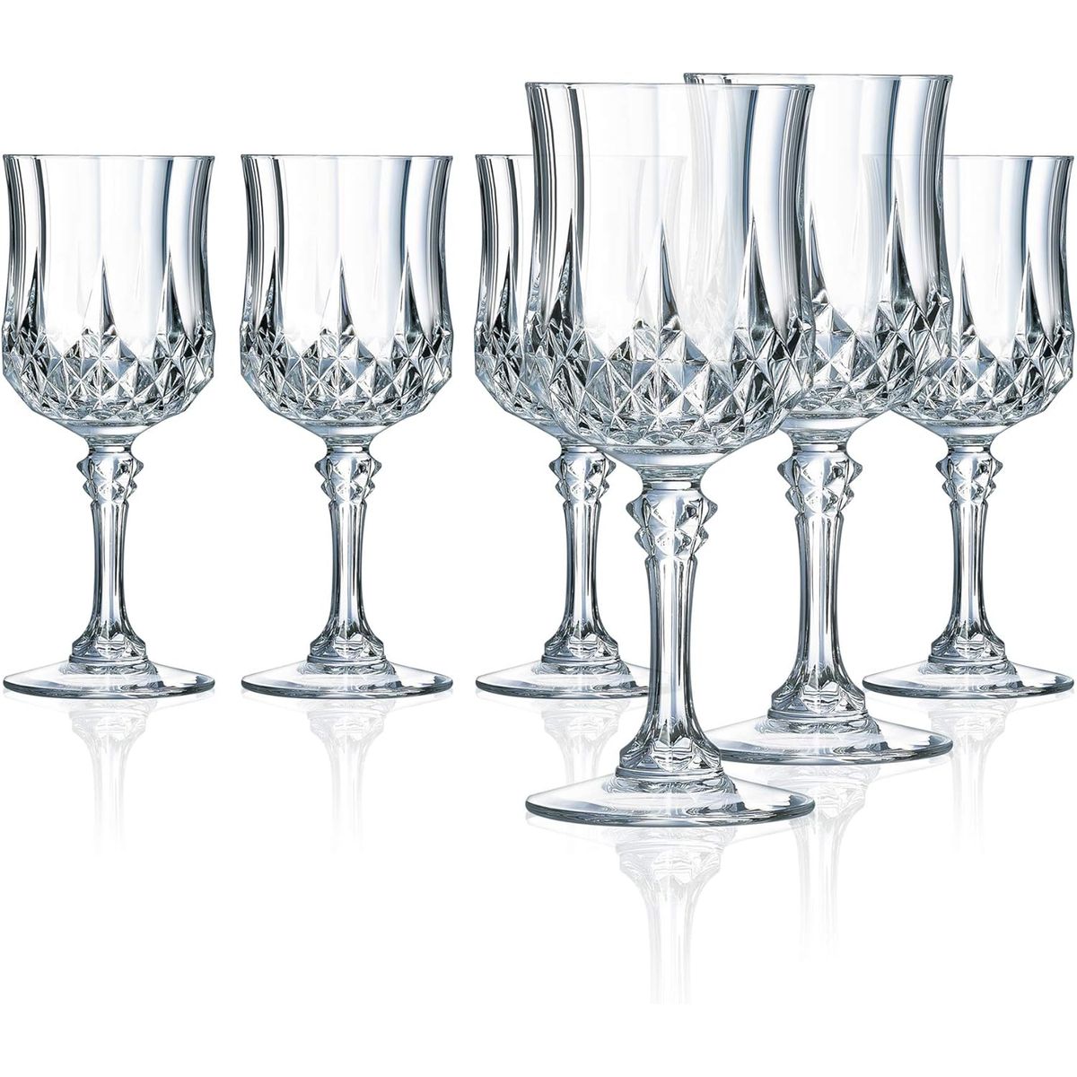 GENERICO - Juego de 6 copas de vino tinto, medianas de 5.4 onzas