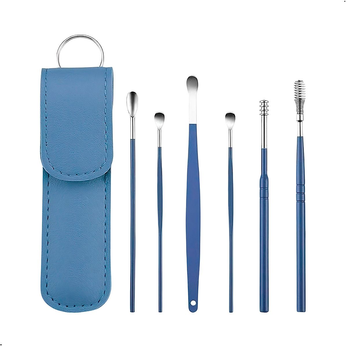 GENERICO - Limpiador Oido Set 6 Herramientas De Acero Pack X 2 Pcks