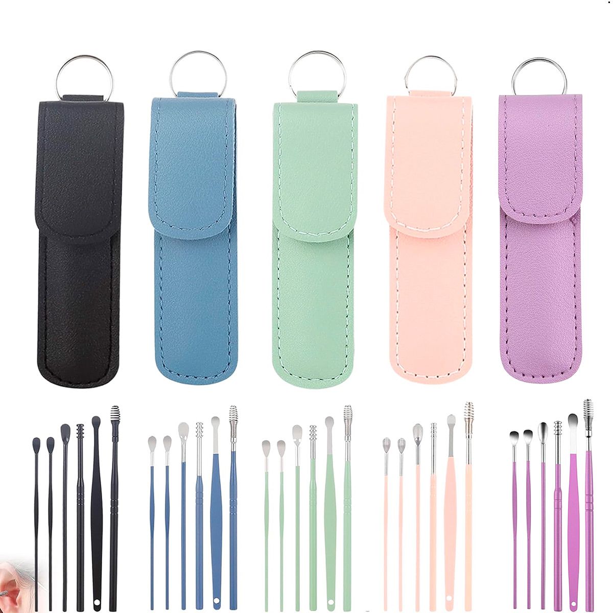 GENERICO - Limpiador Oido Set 6 Herramientas De Acero Pack X 2 Pcks