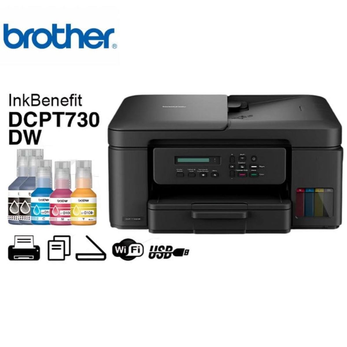 BROTHER - Impresora multifuncional Brother DCP-T730DW ADF Duplex