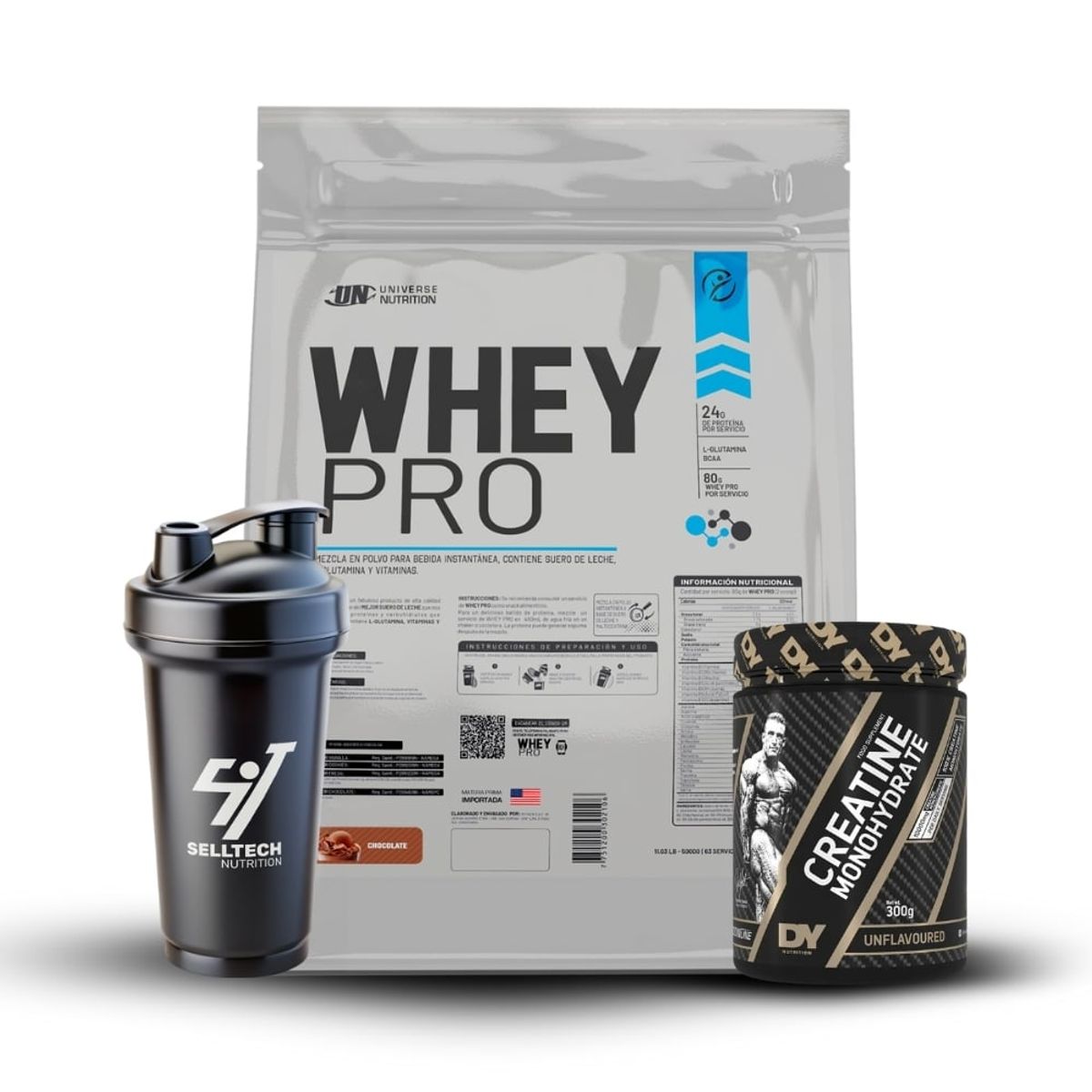 UNIVERSE NUTRITION - Whey Pro 5 kg Chocolate+Creatina Dorian Yates 300Gr+Shaker