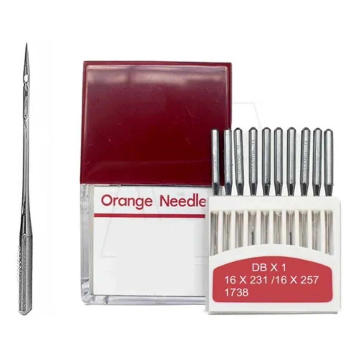 ORANGE - 100 Aguja Recta Industrial Dbx1 Cabo Delgado - Nros Surtidos
