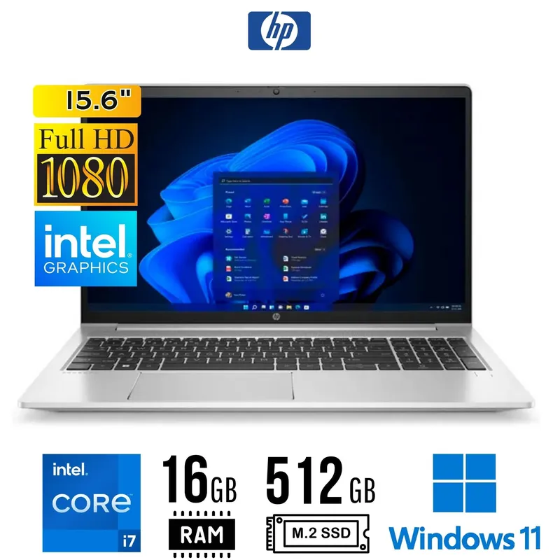 HP - LAPTOP  HP ProBook 450 G10 15.6"FHD Intel Core i7 1355U  16GB 512GB SSD Windows 11 Pro